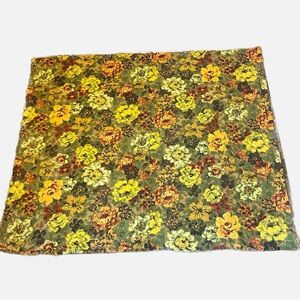 Vintage Curtain Set of 2 Drapes Floral Brady Bunch Good Times Cotton Blend